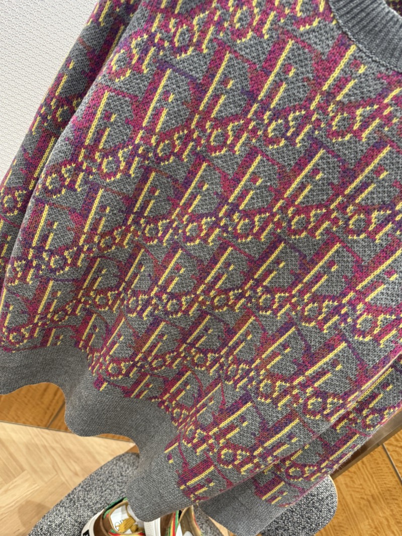 Dior All-Over Print Crew Neck Knit Pullover 3