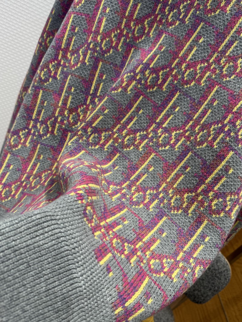 Dior All-Over Print Crew Neck Knit Pullover 4