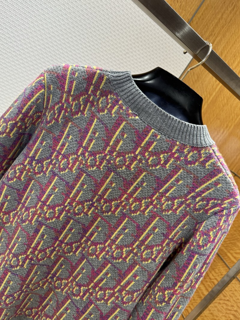 Dior All-Over Print Crew Neck Knit Pullover 5