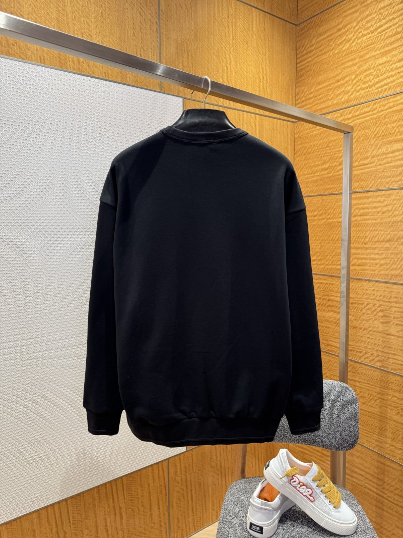 Dior Micro Logo Print Crew Neck Long Sleeve Sweatshirt 1