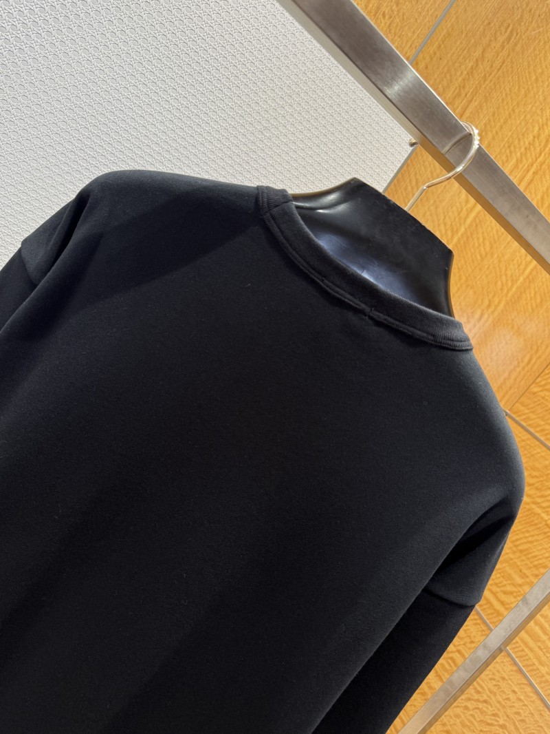 Dior Micro Logo Print Crew Neck Long Sleeve Sweatshirt 5