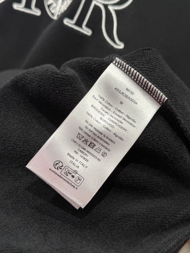 Dior Micro Logo Print Crew Neck Long Sleeve Sweatshirt 8