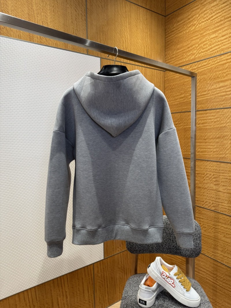 Gucci Solid Color Letter Embroidered Hooded Sweatshirt 1