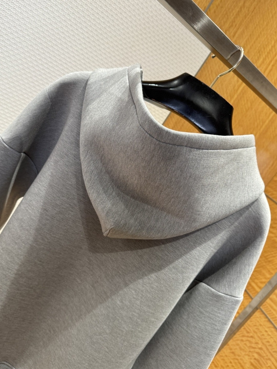 Gucci Solid Color Letter Embroidered Hooded Sweatshirt 7