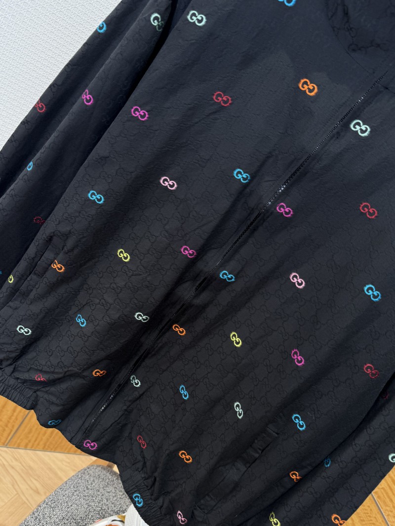 Gucci Color Jacquard Hooded Long-Sleeve Jacket 3