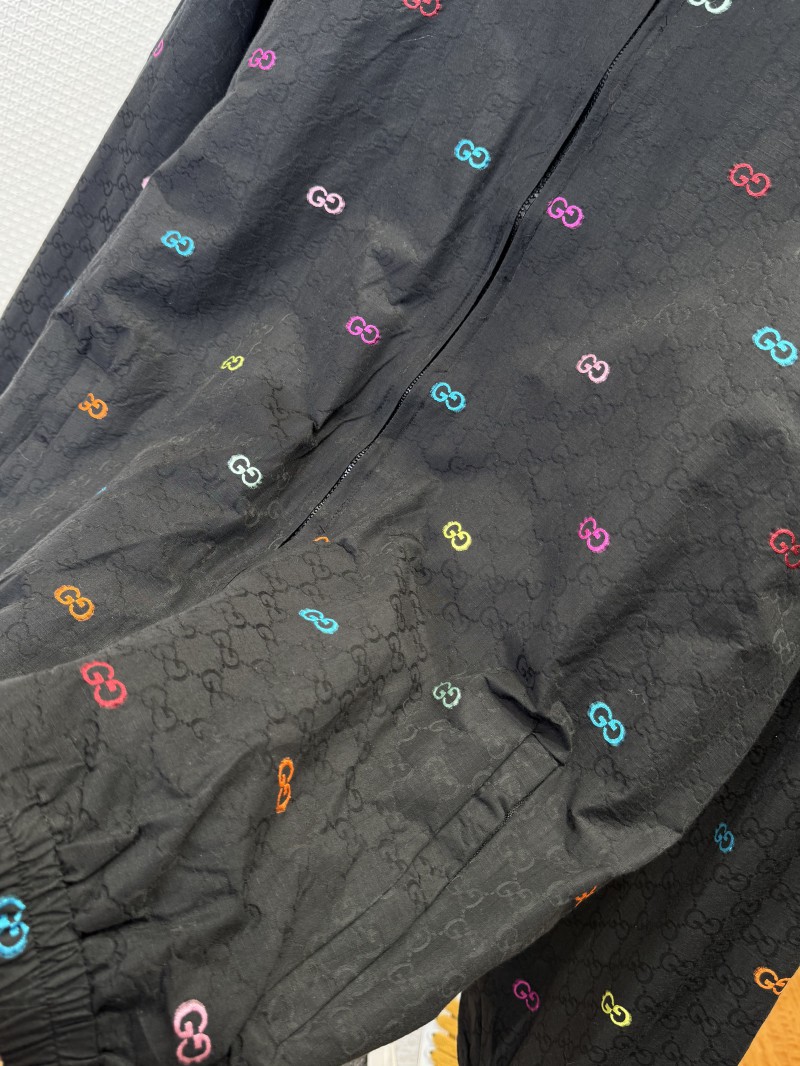Gucci Color Jacquard Hooded Long-Sleeve Jacket 4