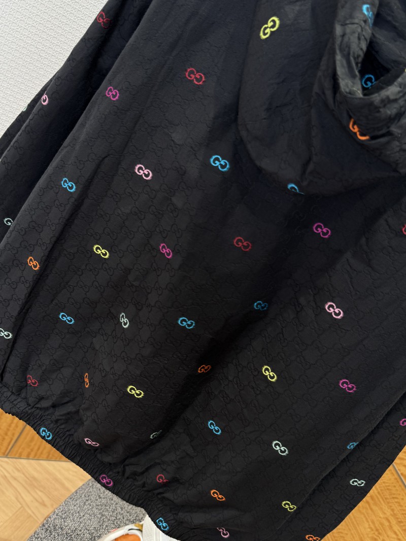 Gucci Color Jacquard Hooded Long-Sleeve Jacket 6