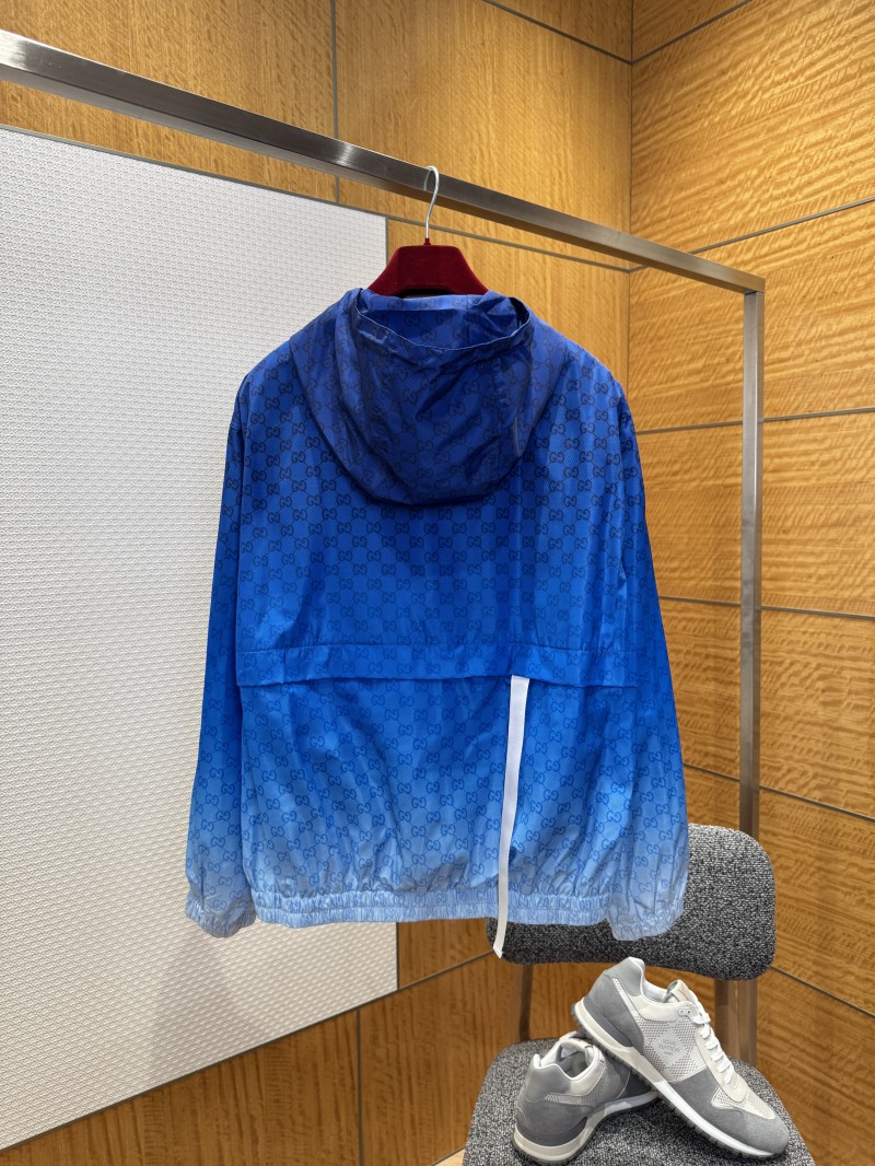 Gucci Woven Gradient Print Hooded Long-Sleeve Jacket 1