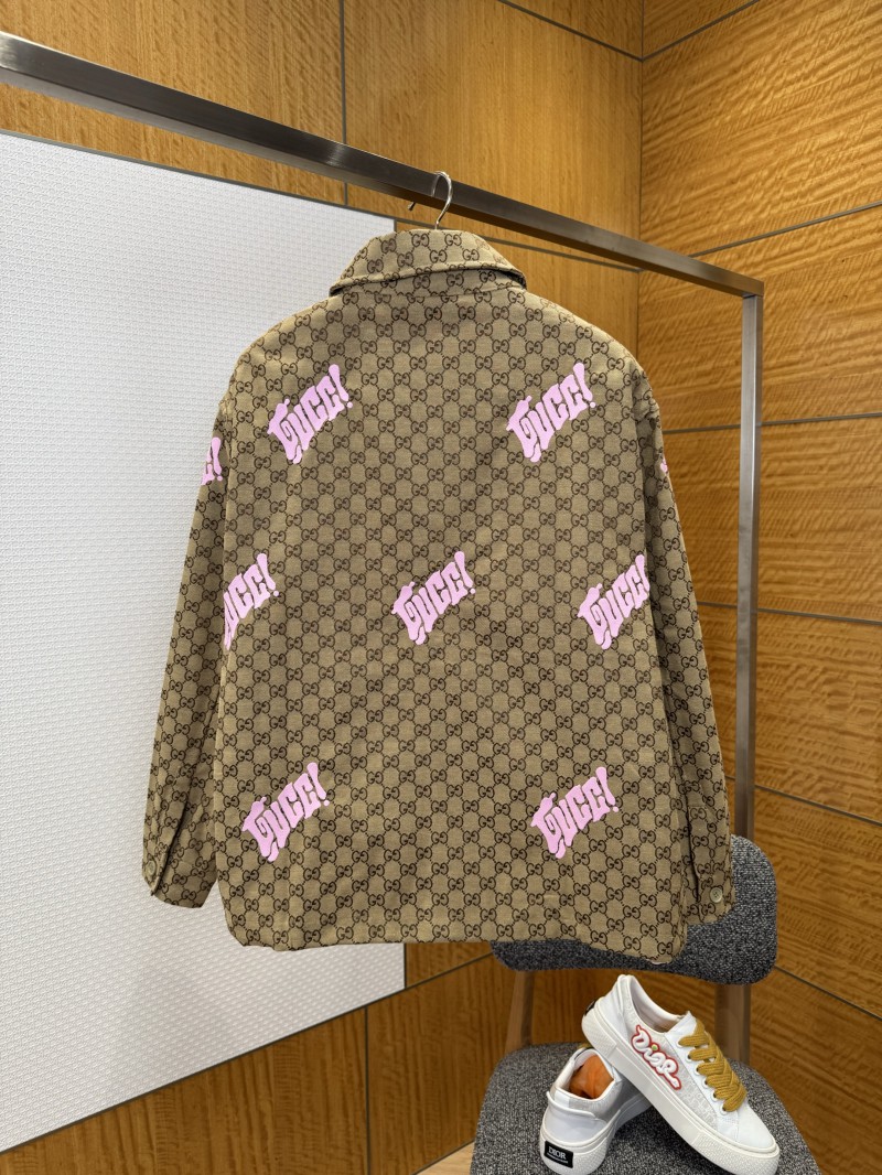Gucci Color-Block Embroidered Lapel Jacket Coat 1