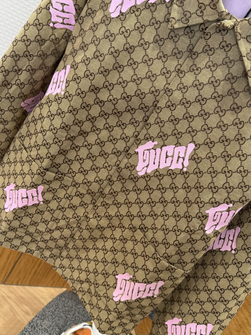 Gucci Color-Block Embroidered Lapel Jacket Coat 3