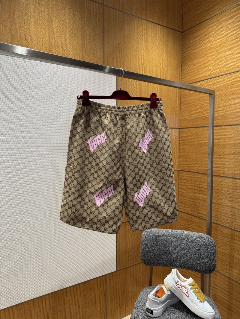 Gucci All-Over Letter Embroidered Shorts 1