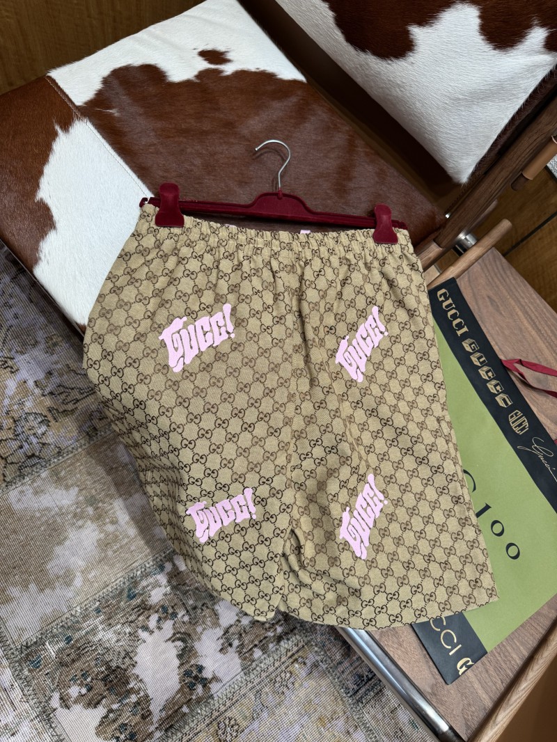 Gucci All-Over Letter Embroidered Shorts 7