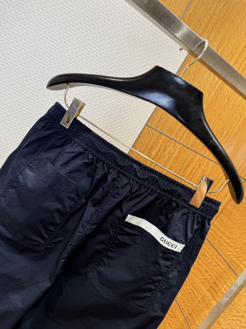 Gucci Letter Logo Cotton Poplin Trousers 6