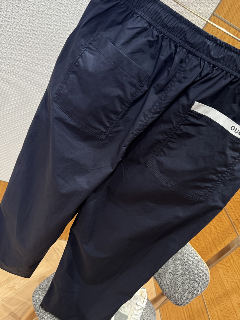 Gucci Letter Logo Cotton Poplin Trousers 7