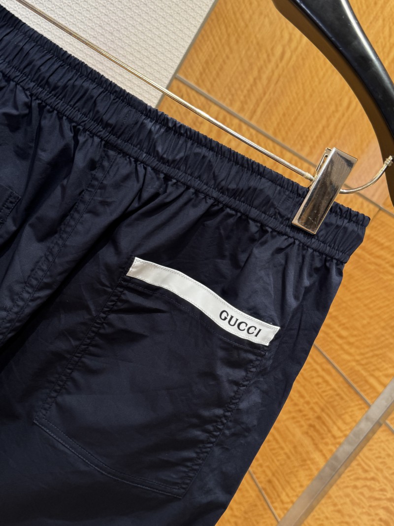 Gucci Letter Logo Cotton Poplin Trousers 8