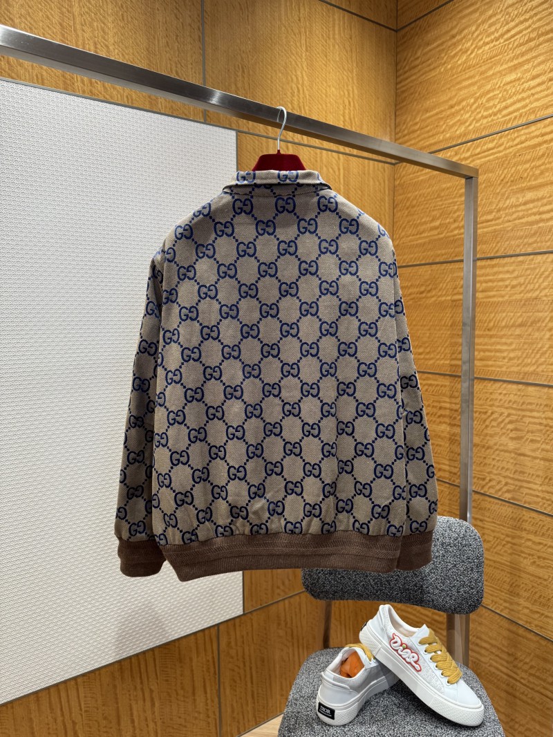Gucci Double G Jacquard Stand Collar Jacket Coat 1