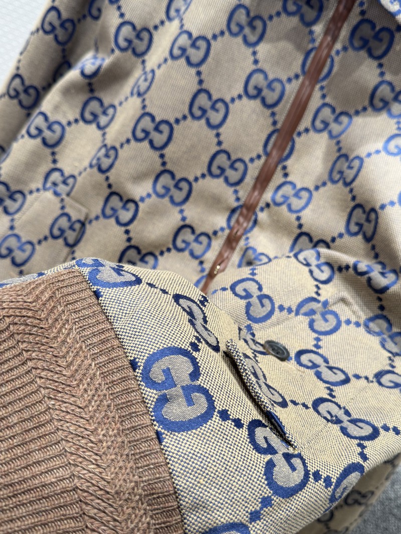 Gucci Double G Jacquard Stand Collar Jacket Coat 3