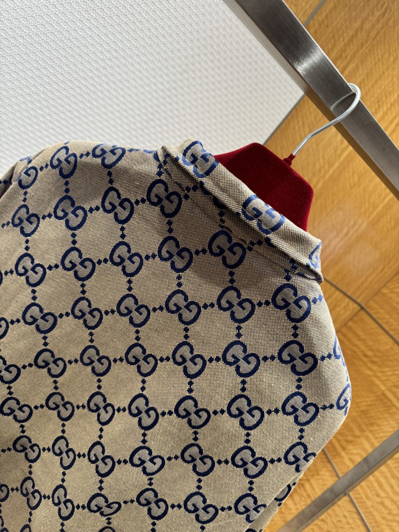Gucci Double G Jacquard Stand Collar Jacket Coat 4