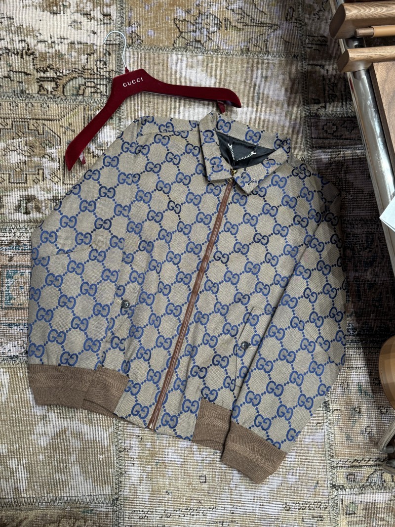 Gucci Double G Jacquard Stand Collar Jacket Coat 7