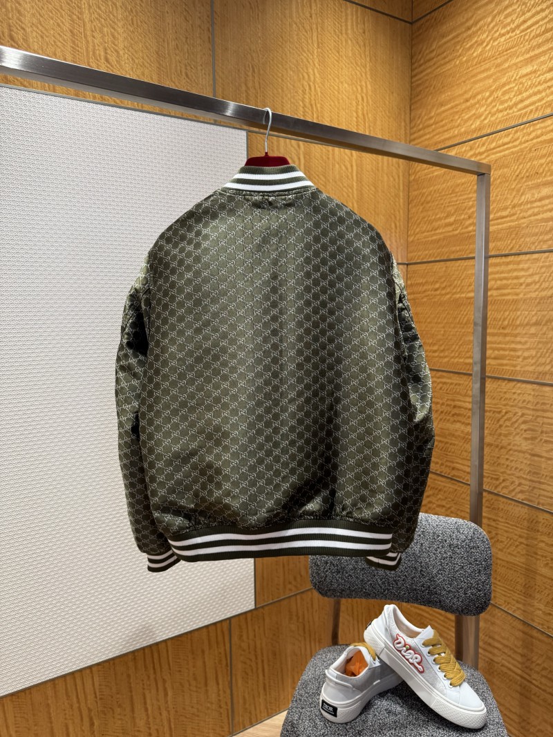 Gucci Double G Jacquard Baseball Jacket Coat 1