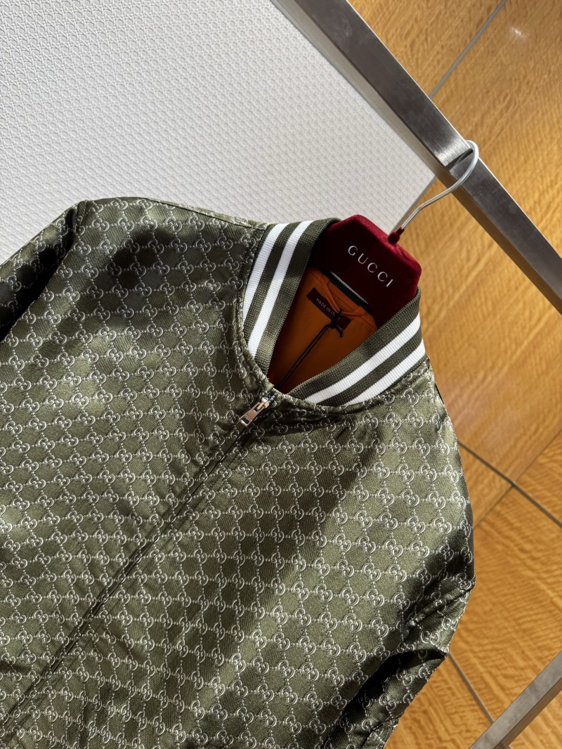 Gucci Double G Jacquard Baseball Jacket Coat 2