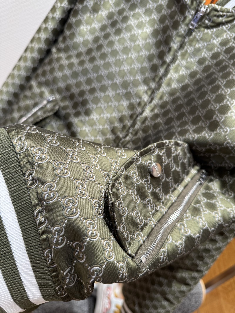 Gucci Double G Jacquard Baseball Jacket Coat 3
