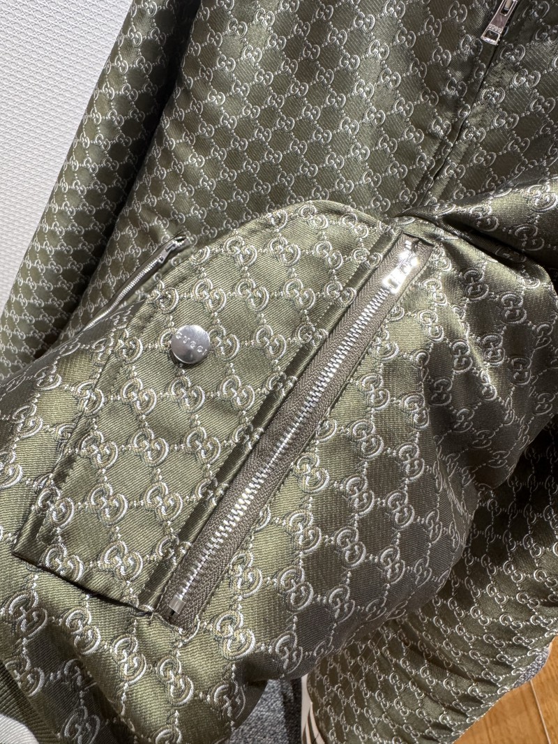 Gucci Double G Jacquard Baseball Jacket Coat 5