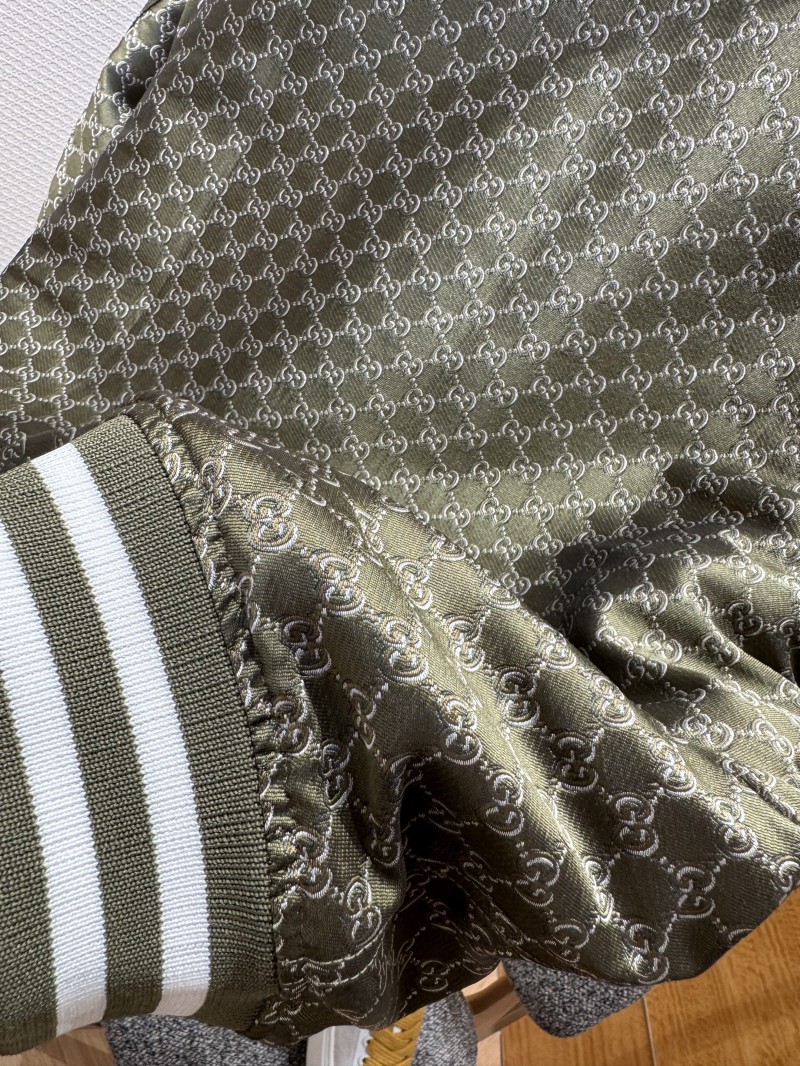 Gucci Double G Jacquard Baseball Jacket Coat 7