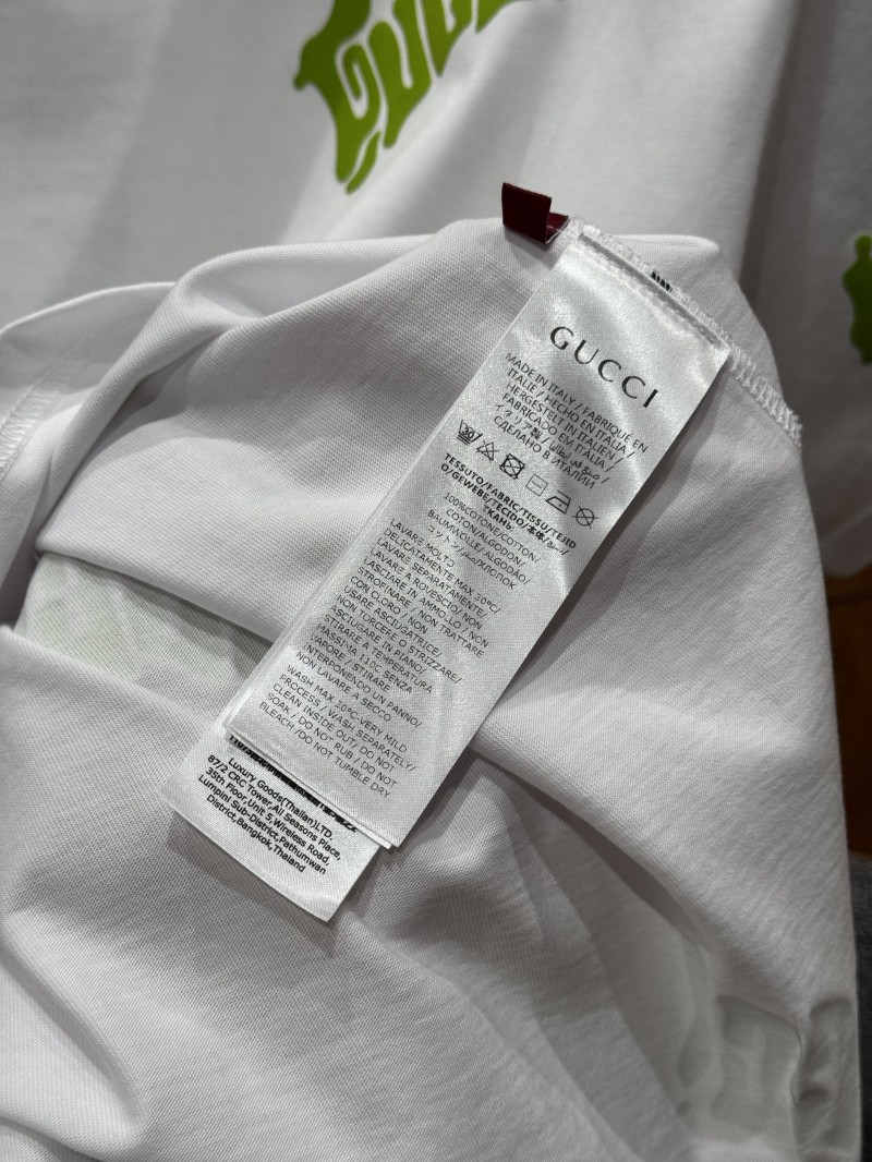 Gucci Embroidered Cotton Knit Crew Neck Short-Sleeve T-Shirt 5
