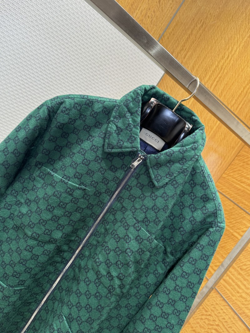 Gucci Logo All-Over Print Zipper Jacket Coat 2
