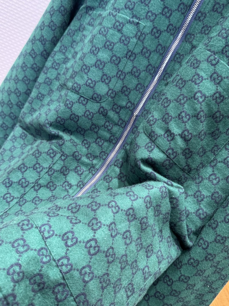 Gucci Logo All-Over Print Zipper Jacket Coat 4
