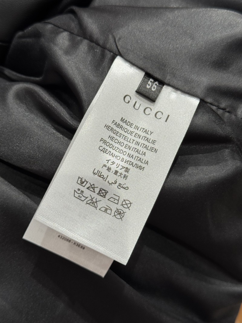 Gucci Patchwork Embossed Leather Jacket Coat 8
