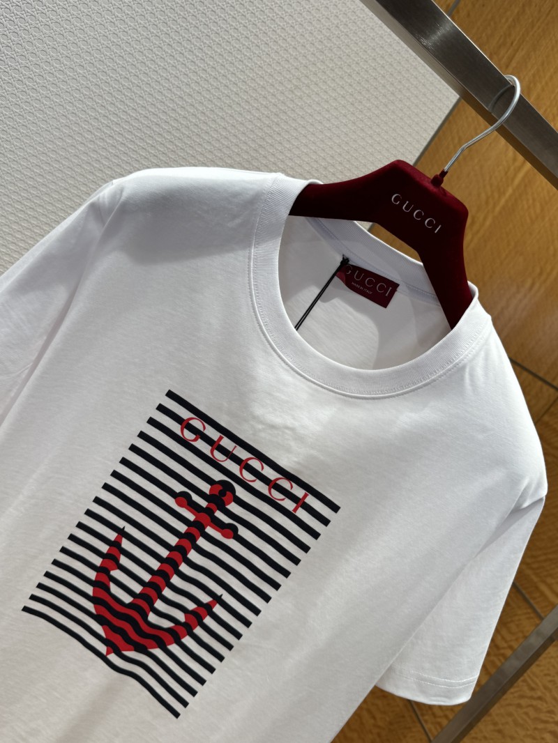 Gucci Printed Knit Cotton Crew Neck Short-Sleeve T-Shirt 2