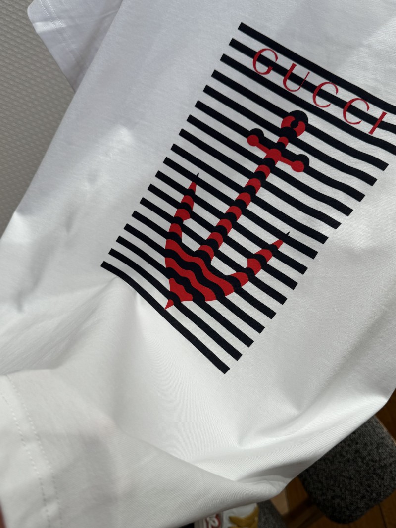 Gucci Printed Knit Cotton Crew Neck Short-Sleeve T-Shirt 4