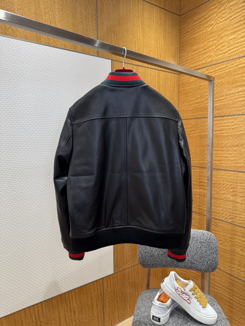 Gucci Color-Block Sheepskin Jacket Coat 1