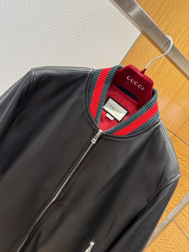 Gucci Color-Block Sheepskin Jacket Coat 2