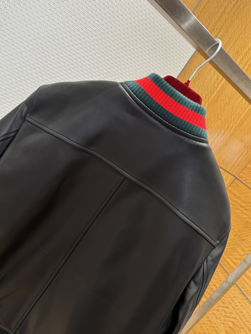 Gucci Color-Block Sheepskin Jacket Coat 5