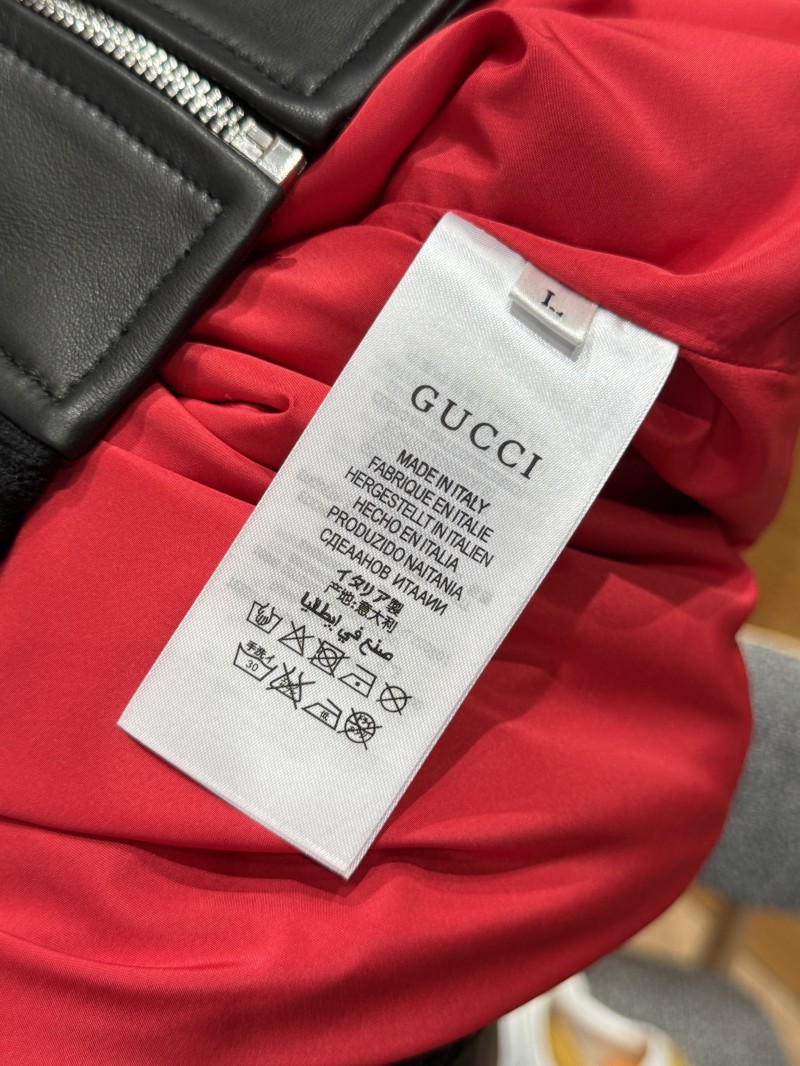 Gucci Color-Block Sheepskin Jacket Coat 8