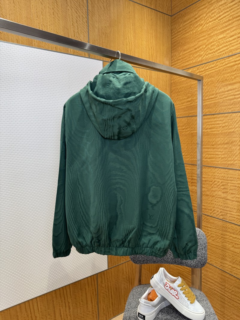 LV Dark Texture Hooded Jacket Coat 1 1