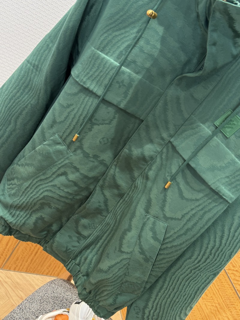 LV Dark Texture Hooded Jacket Coat 1 3