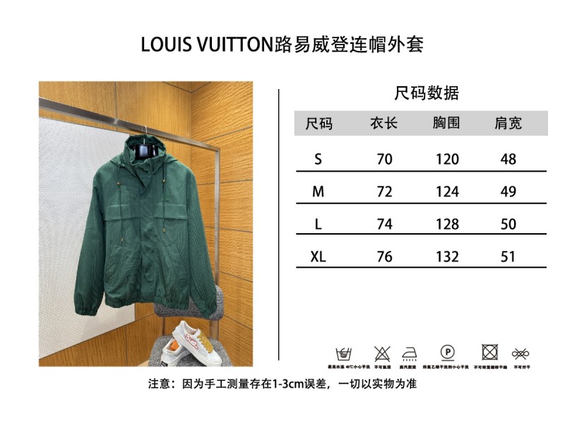 LV Dark Texture Hooded Jacket Coat 1 9