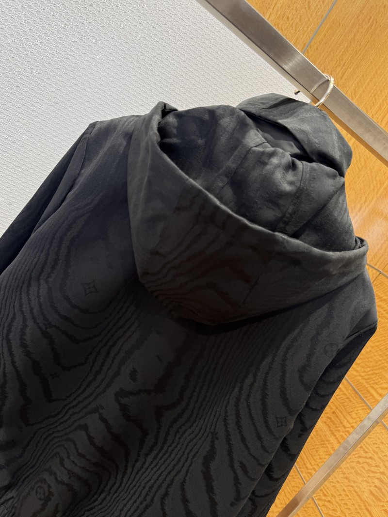 LV Dark Texture Hooded Jacket Coat 2 6