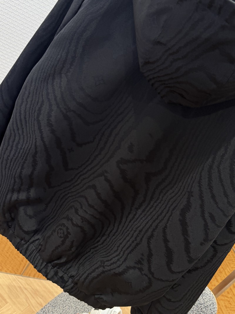 LV Dark Texture Hooded Jacket Coat 2 7
