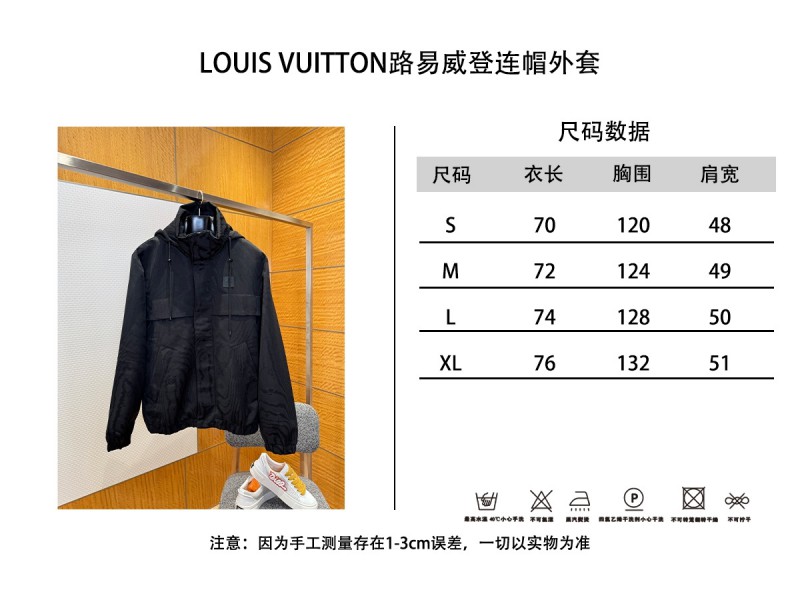 LV Dark Texture Hooded Jacket Coat 2 9