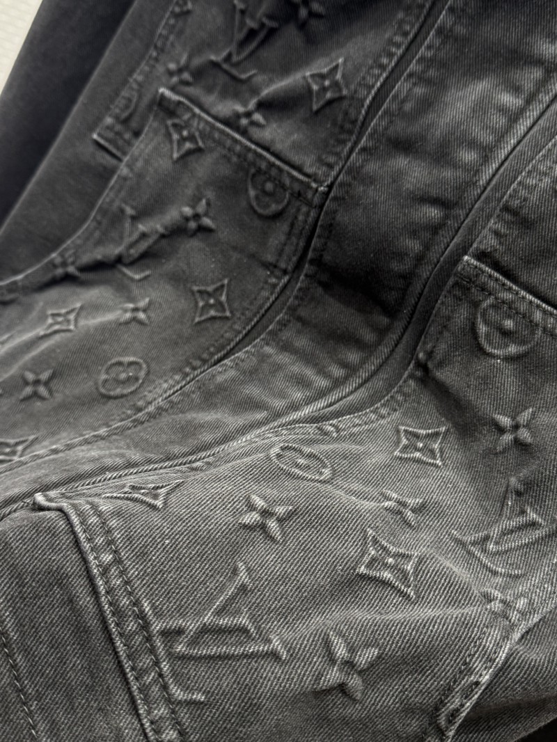 LV Embossed Relief Denim Jacket Coat 4