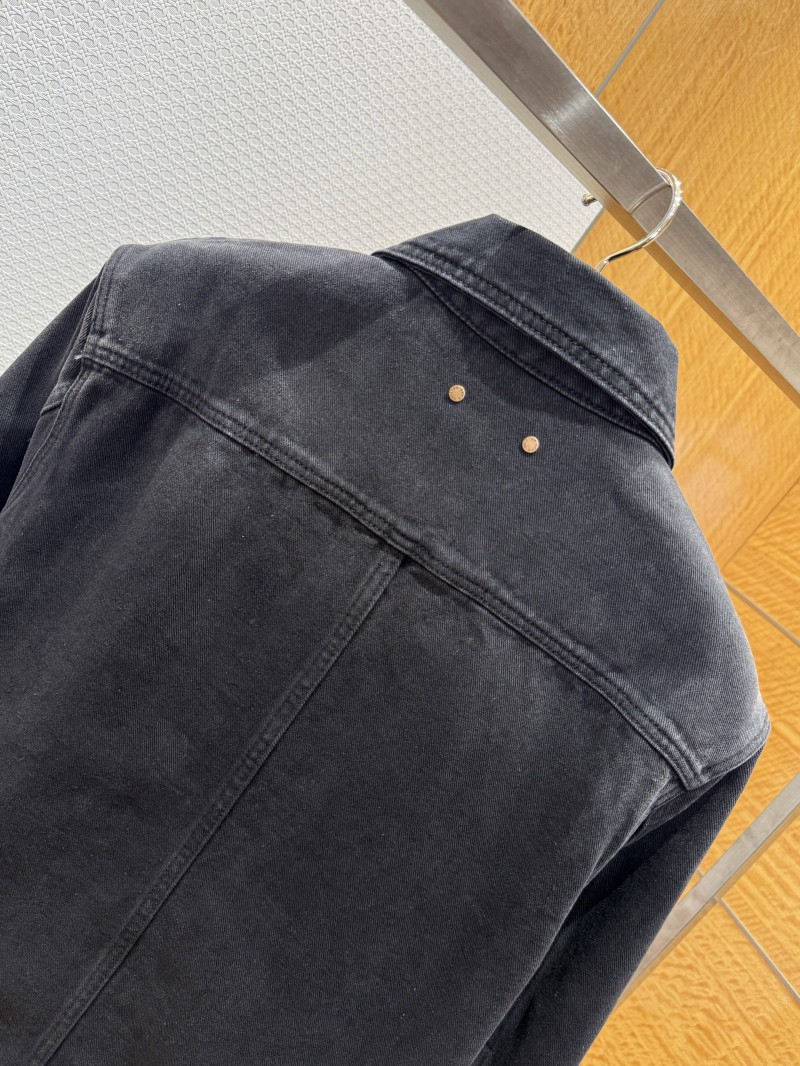 LV Embossed Relief Denim Jacket Coat 5