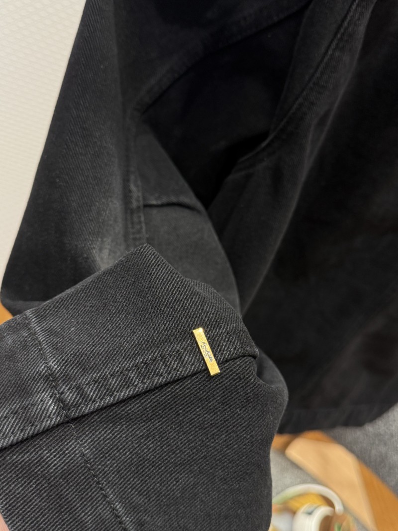 LV Embossed Relief Denim Jacket Coat 7