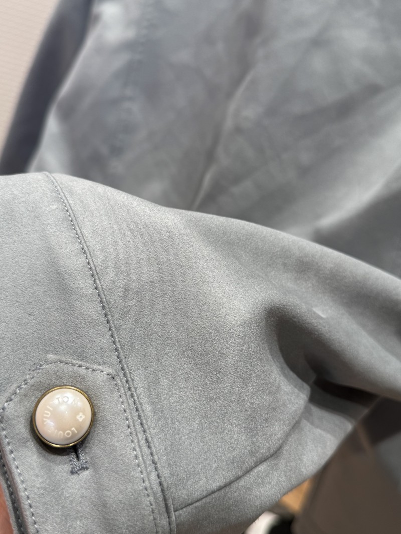 LV Suede Embossed Jacket Coat 1 7