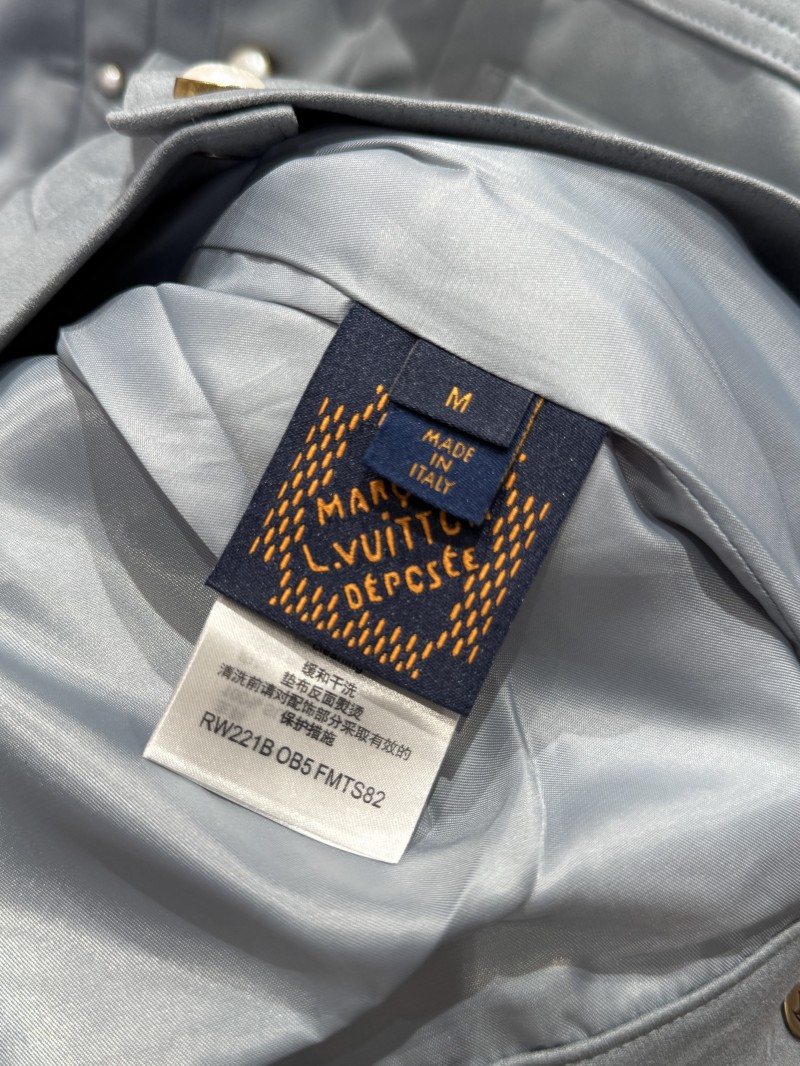 LV Suede Embossed Jacket Coat 1 8