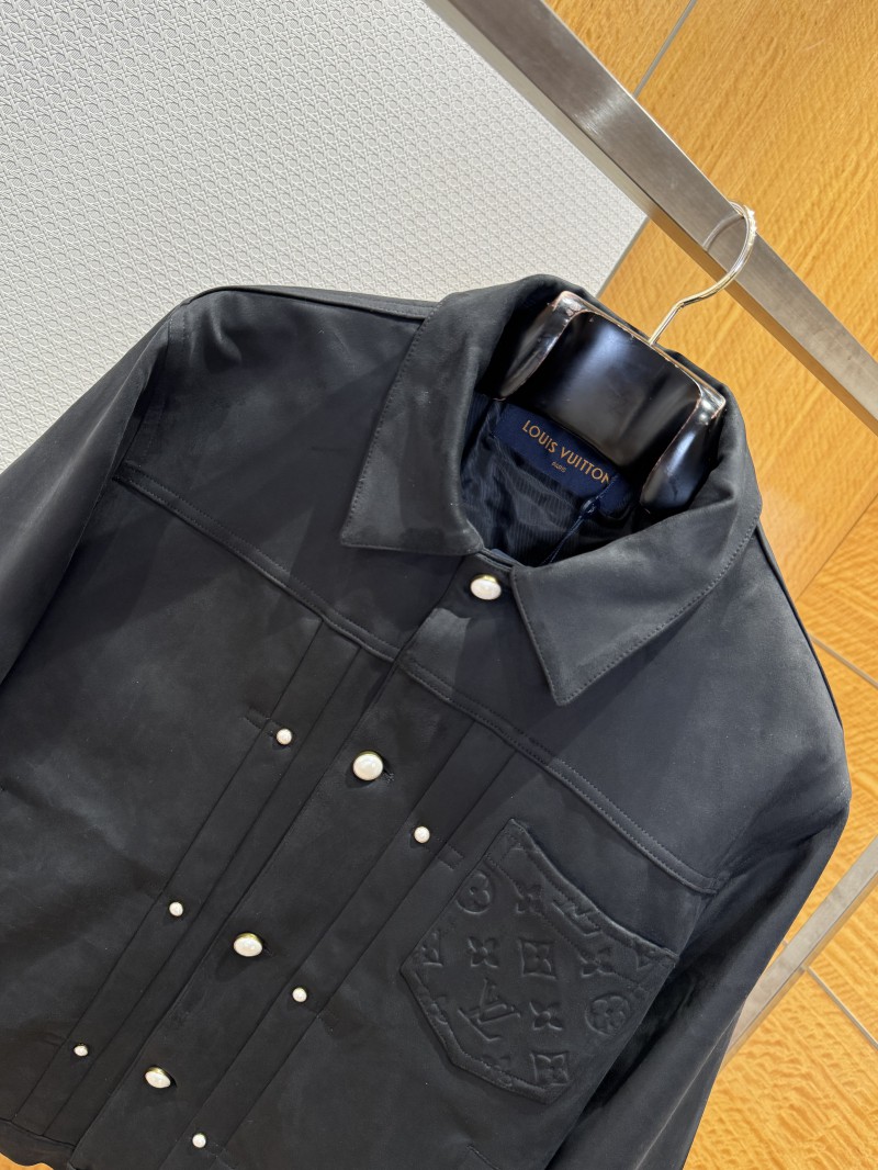 LV Suede Embossed Jacket Coat 2 2